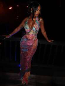 Vacation Outfits Women Maxi Dress Summer Dresses For Women Street V-Neck Neck Sleeveless  Halter Slim Long Dress Coachella Fashion Elegant Dress For Mother - 彩色 - 查看 7