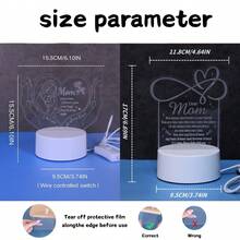 1个3D亚克力雕刻小夜灯，USB供电，带开关按钮，粉色灯光，是送给妈妈的完美生日、圣诞节、感恩节、母亲节礼物。 - 黃色 - 查看 4