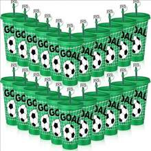 10pcs/1pc Creative Football Straw Cup, Reusable Large Capacity Plastic Football Cup (With Lid And Straw), Material: Coffee Cup, Suitable As A Gift, Applicable For Beverages, Soda, Beer, Iced Coffee, Hot Coffee, Cold And Hot Drinks, Etc. - View 8