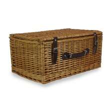 Red Hamper 36cm Double Steamed Wicker Picnic Basket - 棕色 - 查看 2