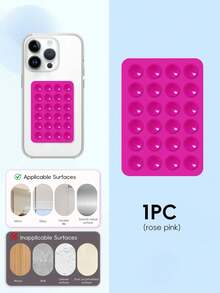 24个单面粘性手机吸盘，吸力超强，可重复使用，适用于光滑表面（瓷砖、玻璃、墙壁等）。 - 彩色 - 查看 15