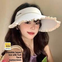 Japanese Sweet Lace Chiffon Wide Brim Hat, Protects Against Sun And UV Rays, Helps Make Face Look Smaller, New Style Ladies Sun Hat - One Size Fits All - View 8
