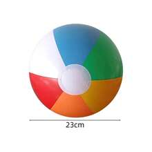 Colorful Striped Polka Dot Transparent Inflatable Beach Ball Water Toy, Suitable For Birthday Party, Hawaiian Theme Decoration, Swimming Pool Party, Summer Gift - Multicolor - View 6