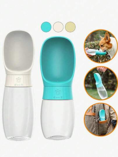 300ml/500ml Cute Pet 2-In-1 Leak-Proof Portable Outdoor Travel Detachable Food Container & Water Bowl, Suitable For Small/Medium/Large Dogs, Outdoor Pet Water Bowl, Portable Pet Drinking Water Bottle, Multi-Function Pet Travel Water Cup, Portable Dog Water Bottle - Pet Accessories Dog Water Bottle Outdoor, Keeps Your Pet Hydrated On The Go, Portable Pet Drinking Water Dispenser, Built-In Water Bowl - Leak-Proof, Lightweight Dog Water Bottle, Suitable For Travel And Outdoor Use