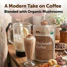 Organic Mushroom Coffee Powder – 10 Mushroom Blend Instant Arabica Coffee With Lion's Mane, Chaga & Reishi | Organic Mushroom Coffee Superfood Blend | 28 Oz (317 Servings) - Pack of 1 - 查看 3