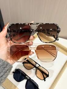 3 Pairs Classic Leopard Print Cat Eye Retro Eyeglasses For Women, Suitable For Driving, Fishing, Boating, Street Photography, Music Festivals, Tropical Beach Vacations, Outdoor Activities, Fits Various Face Shapes - 彩色 - 查看 8