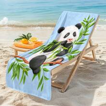 1pc Animal Panda & Bamboo Print Beach Towel, Super Absorbent Quick Dry Towel For Swimming, Bathroom, Beach, Lightweight & Soft Beach Blanket, Ideal Beach Essential For Beach, Swimming, Outdoor, Travel - C - View 9