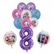 Bộ trang trí tiệc sinh nhật chủ đề nhạc disco cho bé gái, bóng bay trang trí bằng cao su, bóng bay số, đồ dùng trang trí tiệc mừng em bé chào đời, quà tặng, đồ chơi. - Bộ bóng bay - Xem 11