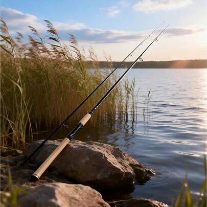 Wędka z włókna węglowego 1 szt., trzyczęściowa wędka typu FEEDER z żywicy epoksydowej, wędka na przynętę, 3,3 m, wędka z włókna węglowego do dalekich rzutów, odpowiednia do wędkowania na świeżym powietrzu i na duże odległości.