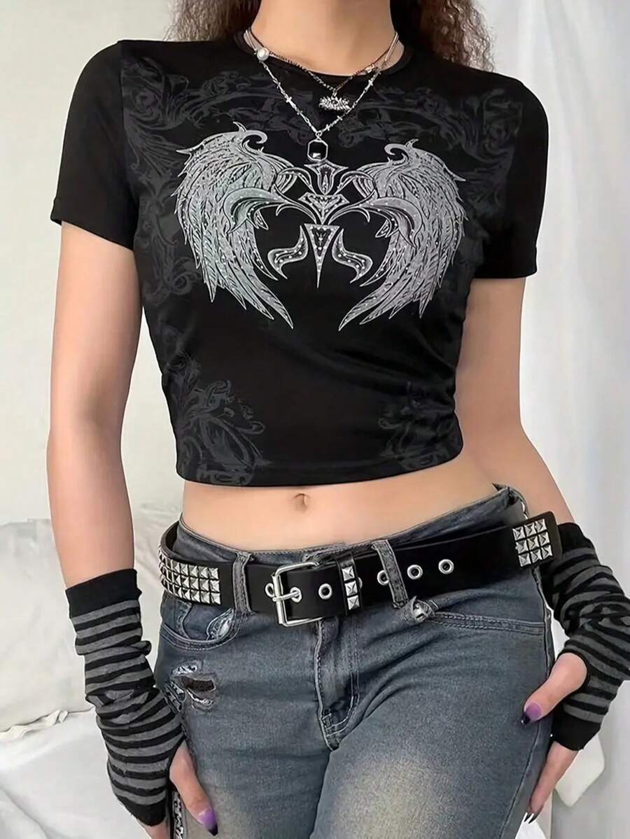 Punk Rock Studded Belt For Women & Men Gothic Pyramid Spike Belt With Metal Buckle Edgy Grunge Accessory For Jeans, Daily Commute And Alternative Fashion - màu đen - Xem 1