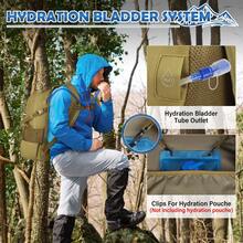 NEWHEY 43升战术背包 徒步露营背包 防水军用背包 登山包 大容量求生背包 户外背包 男士背包 旅行钓鱼狩猎日常背包 大容量旅行包 - 彩色 - 查看 8