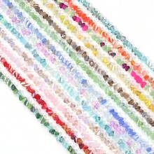 1 Strand 4mm Colorful Asymmetrical Glass Beads, DIY Handmade Jewelry Making, Suitable For Necklaces, Bracelets, Earrings, Keychains, Accessories, Holiday, Valentine's Day Gifts - Color - View 6