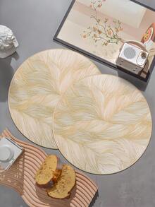 1-12pcs Washable And Wipeable Kitchen Dining Placemat, Multicolor Table Decoration Mat For Festivals And Weddings - Multicolor - View 3