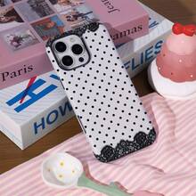 波点图案防泛黄手机壳 | 简约少女风 | 适用于 17/17Air/17Pro/17Pro Max/16/7/8/11/12/13/14/15/X/XR/Xs/Plus/Pro/Pro Max/SE2，以及三星 Galaxy S23 Ultra/S24 FE/S25 Edge/S26 Plus - 彩色 - 查看 2