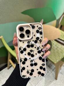 1个磁吸式手机壳，全屏爱心樱花少女图案，亚克力背板，防刮防震，适用于 17 Air/17 Pro Max/17/16 Plus/15/14/13/12/11/XS Max/XR/7/8 - 淺粉色 - 查看 3