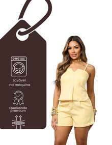 Women's Set: Shorts And Tank Top With Adjustable Waist, Elegant Style With Pockets - Black - View 7