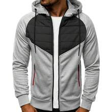 Shendy Vendy Men's Sweatshirt With Sports Hood With Zipper Hoodie - 淺灰色 - 查看 6