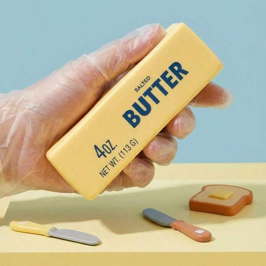 Soft Butter Stress Toy - Moist & Stretchy Fidget Stick For Anxiety Relief & Focus - A - View 1