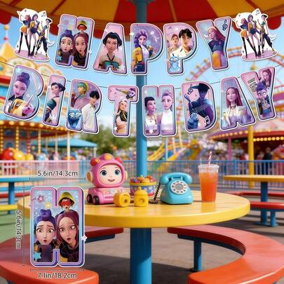 Hasbro 1 pieza Pancarta personalizada de fan de K-Pop The Witcher, juego de colgar a la moda con patrones de Lumi, Zoe y Mila, adecuado para decoración creativa DIY, celebración de cumpleaños, decoración de pared, adorno de dormitorio, colgante de moda, póster de arte, fácil montaje, aplicable para área de estudio, pared interior, celebración de Pascua, fiesta de cumpleaños, encuentros de fans, recuerdos de fiesta, juguetes para niños, decoración navideña, regalo navideño