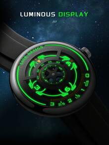 LIGE New Fashion High-End Luxury Men's Quartz Watch, Starry Hollow Dial, Waterproof Design, Men's Casual Watch - Silver - View 8