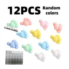 12 piezas Accesorios para jaula de hámster con forma de nube de colores, incluyendo plataforma de escalada y escalera - Diseño de múltiples capas adecuado para hámsters, lagartos, arañas y otras mascotas pequeñas, marco de escalada decorativo para terrario de vidrio, agregando diversión de escalada y escondite a la jaula - Ver 2