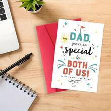 1pc Charming Father'S Day Card With Envelope - "Dad You're So Special To Both Of Us" Message, Premium Paper, Ideal For Dad, Husband | Unique Birthday, Anniversary, Or Father'S Day Greeting From Wife, Son, Daughter, Husband - Multicolor - View 4