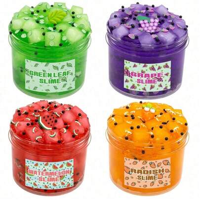 Crystal Mud Stress Relief Toy, Bubble Gum Foam Slime Set, Soft And Non-Sticky Crystal Clay, Suitable For Parties, Gatherings, Birthdays, Back To School Gifts, Birthday Gifts, Party Favors, Stress Relief Toys For Teens And Adults, Children's Slime Toys, Christmas Gifts, Thanksgiving Gifts, Christmas Stocking Stuffers, Gifts For Classmates, Family And Friends, Holiday Party Favors, Easter Gifts