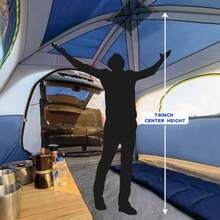 SUV Tent For Camping 6-Person SUV Tailgate Tent - Easy Set Up With Rainfly 10'x9'x78in H - 海軍藍 - 查看 5