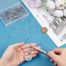 5 Styles Jewelry Making Accessories: Round Teardrop Earring Hoops, Triangle Fan Earrings, Square Geometric Earring Hoops, Jewelry DIY Craft Supplies - Geometric pattern - View 6