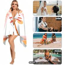 1pc Extra Large & Ultra-Soft Microfiber Beach Towel - Lightweight, Absorbent, Non-Stick Sand, Coconut Tree Pattern, Suitable For Travel, Picnic, Beach, Camping, Modern Bathroom, Spa, Swimming And Outdoor Adventure - A - View 14