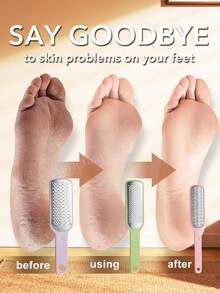 3件套专业足部护理工具套装，含带收集器的双面去死皮锉，适用于足部护理和SPA。 - 彩色 - 查看 2