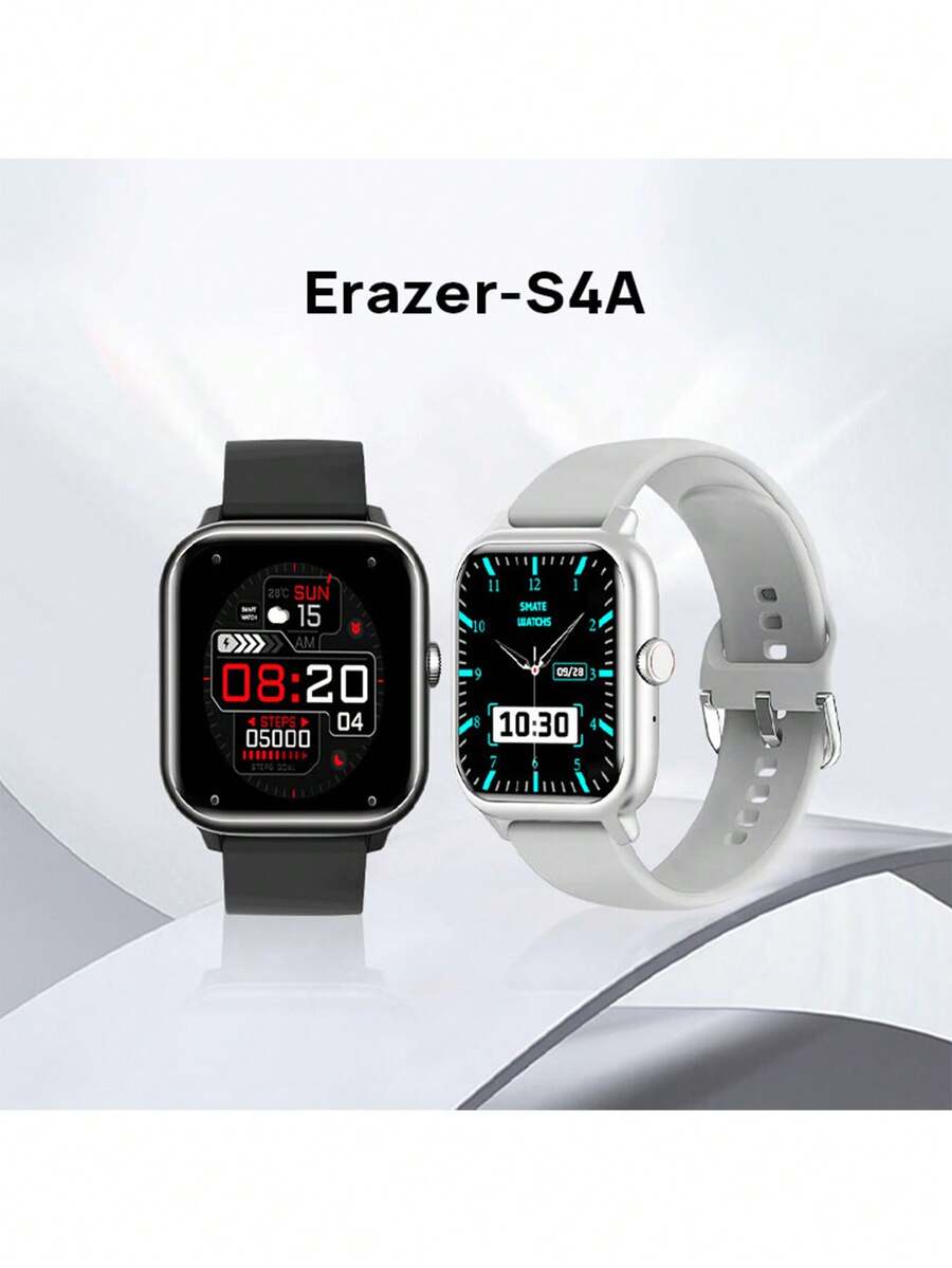 Lenovo Erazer-S4A 智能手表，支持蓝牙通话，低功耗，超长续航，IP67 防水防尘，健身追踪器，送礼佳品，兼容三星、小米等品牌手机 - 查看 1