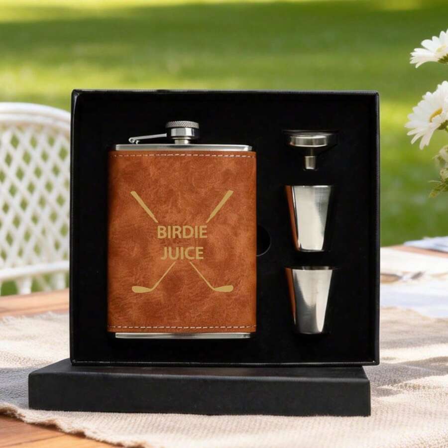 1pc 7oz Stainless Steel Portable Flask - Life Is Full Of Important Choices - Suitable For Interesting Golfers, Professional Outdoor Enthusiasts, Unique Gift For Men, Ideal For Outdoor Activities, Parties, Special Occasions, And A Thoughtful Father's Day Present.