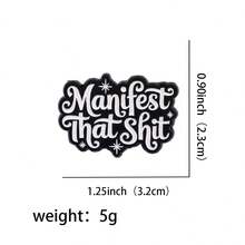 “你知道你已经成年了”语录珐琅徽章，趣味短语，X世代胸针翻领别针徽章，可别在背包、服装配饰、时尚珠宝上，是送给朋友的绝佳礼物。 - 黑色 - 查看 23