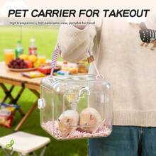 Hamster Travel Cage Bird Carrier Breathable Easy To Clean Square Small Pet Travel Cage Rat Carrier For Hamster Rat Sugar Glider Hedgehog - View 4
