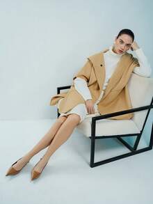 4cm Brown High Heel Pumps, Party Dress Shoes, Slip-On Stilettos, Pointed Toe High Heels - Mocha Brown - View 2