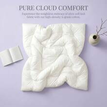1PC Solid Color Ultra-Soft All-Season Comforter, Suitable For Double/Queen/King Size Beds, Fluffy And Skin-Friendly, A Must-Have For Home, Suitable For Bedrooms, Hotels And Dormitories, Optional For Bedroom Home Decor. - 白色 - 查看 5