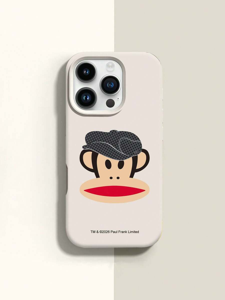 官方授权 Paul Frank 液态硅胶手机壳，全包防震摄像头保护，大嘴猴图案，全新设计，兼容 13/14/15/16/17 Pro Max - 彩色 - 查看 1