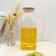 1个方形玻璃油瓶，大容量酱油醋调味瓶，防漏密封油瓶，家用 - 無色 - 查看 4