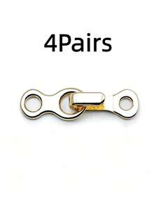 2/4/6/8 Pairs Alloy Invisible Hook And Eye Fasteners, Collar Hooks, Pant Hooks, Leather And Fur Coat Hooks, Anti-Exposure Clasps - Multicolor - View 16