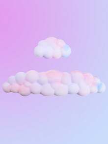 1 set Apoyo para muñecas y almohadilla para muñecas en forma de nube degradada, para uso de computadora y portátil en la oficina - Multicolor - Ver 20