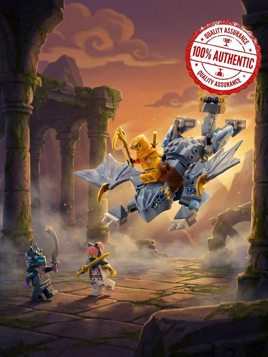 LEGO Bộ đồ chơi rồng NINJAGO Young Dragon Riyu 71810 – Mô hình rồng lắp ráp được, có thể tạo dáng, kèm 3 nhân vật nhỏ, bộ đồ chơi phiêu lưu, quà tặng cho trẻ em từ 6 tuổi trở lên, đang thịnh hành, chủ đề rồng, quà tặng, quà tặng mùa cưới/âm nhạc. - Nhiều màu - Xem 1