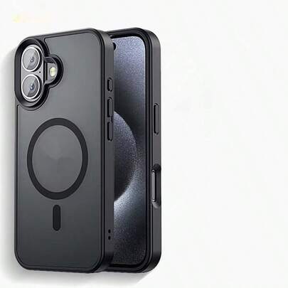 CASE For IPhone 16 Phone Case: Magnetic Translucent Matte Shockproof Slim Cell Phone Cover - Military Grade Drop Proof Hard Back Anti-Fingerprint Protective Case