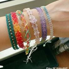 Set de 8 colores - Hilo encerado fino y versátil (0,65 mm, 787,4 pulgadas/rollo) - Adecuado para pulseras de cuentas de cera, tejido de cuero y costura DIY - negro - Ver 3
