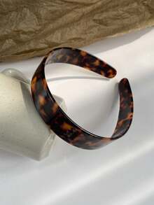 1pc Women's High Crown French Classic Fashion Wide Leopard Print Acetate Headband, Outdoor Washing Face Hair Clip With Teeth Anti-Slip, Hair Tidy Headpiece - Multicolor - View 15