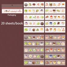 Tập sticker 20 tờ/túi, chủ đề Giờ ăn nhẹ, sticker chủ đề các món bánh nướng và tráng miệng tinh tế, đồ dùng làm sổ lưu niệm và phụ kiện sổ tay, dùng để trang trí thiệp, khung ảnh, máy tính, ốp điện thoại, cốc nước, tạp chí, hộp bút, vali, sticker trang trí bàn làm việc, sticker mùa tựu trường, sticker văn phòng phẩm vui nhộn cho trường học. - Sách dán hình - Xem 14