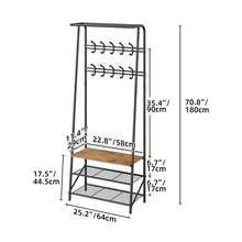 Techigher Appendiabiti - Ganci a doppia fila marroni, larghi 60 cm. - Visualizzare 4