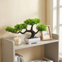 1 pieza Árbol de Bonsái artificial, decoración de planta falsa, planta artificial en maceta para el hogar, Bonsái de pino de bienvenida, adecuado para pasillo, gabinete, cajón, estantería, decoración de habitación y escritorio, adecuado para el Día de la Madre, Día del Padre, Navidad y otras vacaciones de Año Nuevo - Multicolor - Ver 9