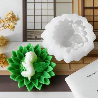 1个向日葵香氛蜡烛硅胶模具 DIY向日葵香氛石膏香石家居装饰硅胶模具