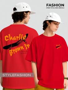 Camiseta Aesthetic Unissex Charlie Chorão La Familia Brown Jr Rock e Skate Camisa Estilo Streetwear - Vermelho - Visão 1